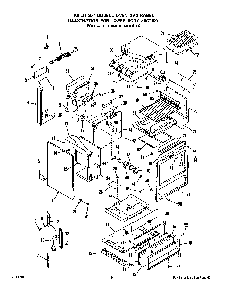 Lower Body Diagram and Parts List for 1883*0A  Roper Wall Oven