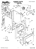 CABINET PARTS Diagram and Parts List for IED4400SQ0  Inglis Dryer