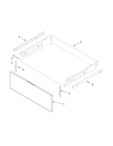 Drawer Parts Diagram and Parts List for WFE540H0EB0  Whirlpool Range