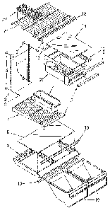 Shelf Diagram and Parts List for ET20AKXSN03  Whirlpool Refrigerator