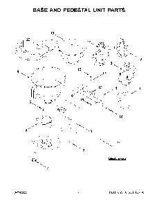 Base And Pedestal Unit Parts Diagram and Parts List for KSM175PSHY5  KitchenAid Mixer