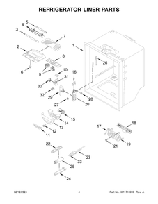 Part Location Diagram of W11695235 Whirlpool INSULATION-TANK