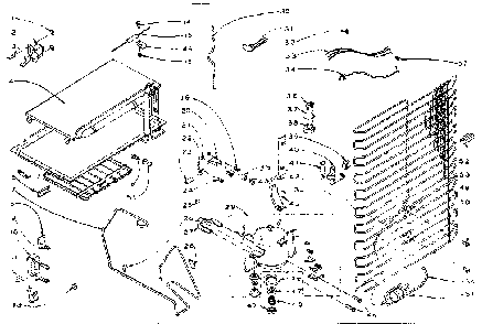 Refrigerator Unit Parts Diagram and Parts List for 106L13TDSL-F  Kenmore Refrigerator