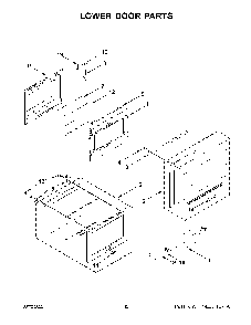 Lower Door Parts Diagram and Parts List for KFGD500ESS06  KitchenAid Range