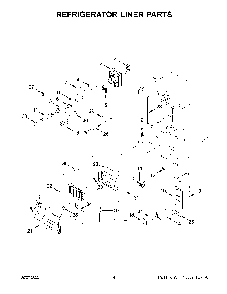 Refrigerator Liner Parts Diagram and Parts List for KRFC704FBS04  KitchenAid Refrigerator