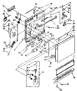 Door Diagram and Parts List for DU7400X5-0  Whirlpool Dishwasher