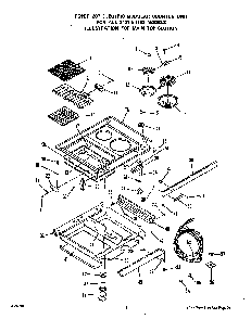 Main Top Diagram and Parts List for 2102*2E  Roper Range