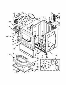 Cabinet Parts Diagram and Parts List for 1106992310  Kenmore Dryer