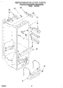 REFRIGERATOR LINER Diagram and Parts List for 4ED25DQXBW00  Whirlpool Refrigerator