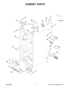 Part Location Diagram of W11730574 Whirlpool ENERGY GUIDE