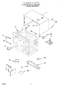 CABINET, LITERATURE Diagram and Parts List for MT8066SEQ1  Whirlpool Microwave