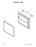 FREEZER DOOR Diagram and Parts List for EB9FVHLWS03  Whirlpool Refrigerator