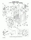 CABINET PARTS Diagram and Parts List for YWED9750WL0  Whirlpool Dryer