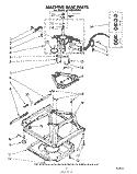 MACHINE BASE Diagram and Parts List for LA7400XMW0  Whirlpool Washer