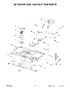 04 - Interior And Ventilation Parts Diagram and Parts List for YWML55011HW08  Whirlpool Microwave