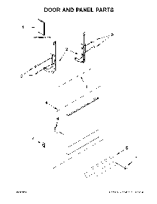 Door and panel parts Diagram and Parts List for WDP370PAHW1  Whirlpool Dishwasher