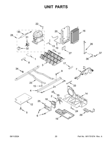 11 - Unit Parts Diagram and Parts List for WRS315SDHT11  Whirlpool Refrigerator