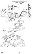 MACHINE BASE Diagram and Parts List for KAWE567WWH0  KitchenAid Washer