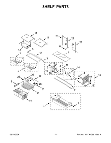 Part Location Diagram of W11655022 Whirlpool SHELF ASSEMBLY, NESTING