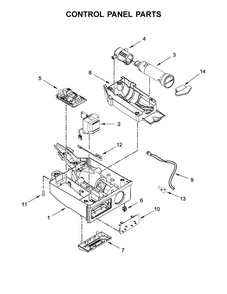 Control Panel Parts Diagram and Parts List for 10689592101  Kenmore Ice Maker