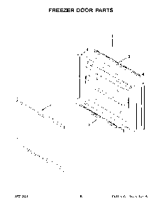 Freezer Door Parts Diagram and Parts List for KRFC302EPA05  KitchenAid Refrigerator