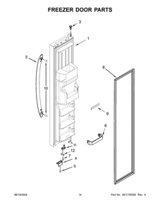 Part Location Diagram of W11652977 Whirlpool DOOR ASSEMBLY