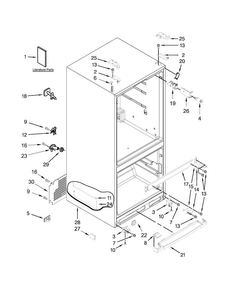 Cabinet Parts Diagram and Parts List for 10679473410  Kenmore Refrigerator