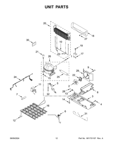 07 - Unit Parts Diagram and Parts List for WRMF7736PZ01  Whirlpool Refrigerator