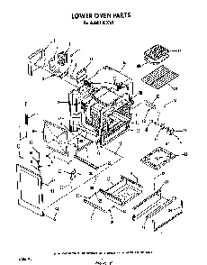 Lower Oven Diagram and Parts List for H8858*1  Roper Range