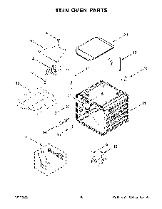 18-In Oven Parts Diagram and Parts List for KFGC558JBK05  KitchenAid Range