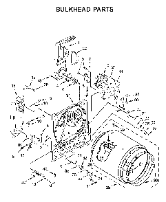 Bulkhead parts Diagram and Parts List for WGD4850HW1  Whirlpool Dryer