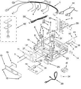 Control Panel And Separator Parts Diagram and Parts List for MLE27PDFGW0  Whirlpool Dryer