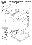 TOP AND CONSOLE PARTS Diagram and Parts List for LER4600PQ1  Whirlpool Dryer