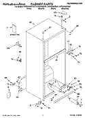 CABINET PARTS Diagram and Parts List for KTRS22EMWH01  KitchenAid Refrigerator