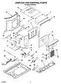 AIRFLOW AND CONTROL PARTS Diagram and Parts List for CAH8WRR0  Crosley Air Conditioner