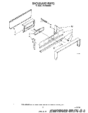 BACKGUARD Diagram and Parts List for SF3300SRW0  Whirlpool Range
