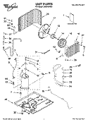 UNIT PARTS Diagram and Parts List for ACQ184XR0  Whirlpool Air Conditioner