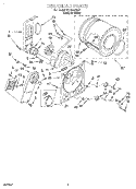 SECTION Diagram and Parts List for TEDL640DQ1  Whirlpool Dryer