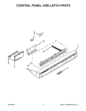 CONTROL PANEL AND LATCH PARTS Diagram and Parts List for WDF775SAYW2  Whirlpool Dishwasher