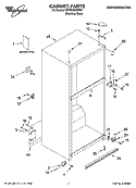 CABINET PARTS Diagram and Parts List for GT2SHMXMS01  Whirlpool Refrigerator