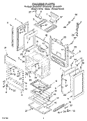 CHASSIS Diagram and Parts List for GS460LEKB1  Whirlpool Range