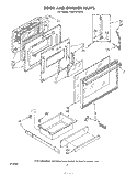 DOOR AND DRAWER Diagram and Parts List for RS575PXR0  Whirlpool Range