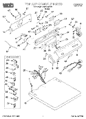 TOP AND CONSOLE Diagram and Parts List for CGW2791EW0  Whirlpool Dryer