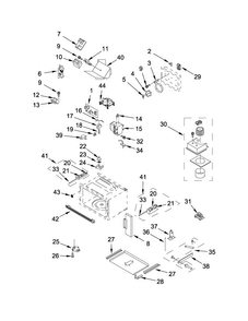 Cabinet And Stirrer Parts Diagram and Parts List for KMBP100ESS00  KitchenAid Microwave