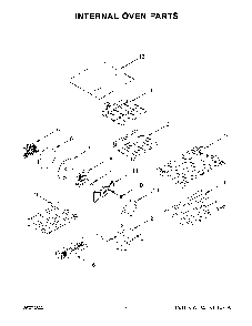 Internal Oven Parts Diagram and Parts List for YKFID500ESS5  KitchenAid Range