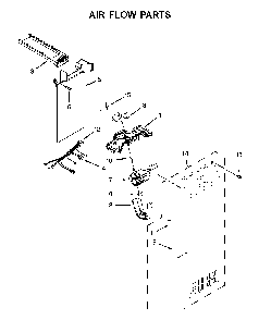 Air flow parts Diagram and Parts List for 10651769512  Kenmore Refrigerator