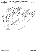 FRAME AND CONSOLE PARTS Diagram and Parts List for IUD4000RQ2  Whirlpool Dishwasher