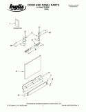 DOOR AND PANEL PARTS Diagram and Parts List for IWU98661  Inglis Dishwasher