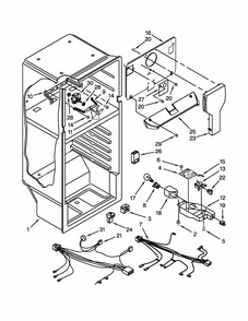Liner Parts Diagram and Parts List for IK8RXDGMXS02  Whirlpool Refrigerator