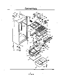 Cabinet Diagram and Parts List for 8619*0A  Roper Refrigerator